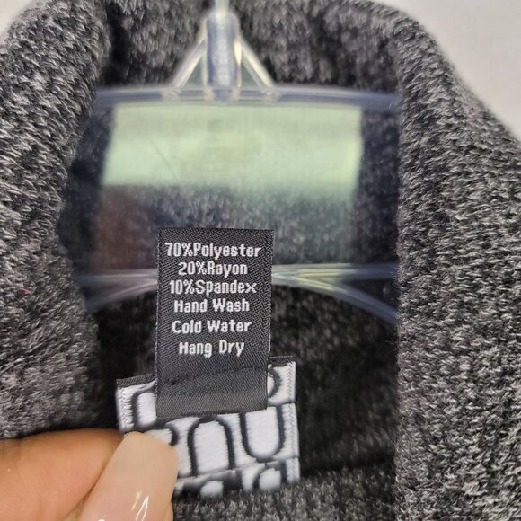 Clara Sunwoo Small Heather Asymmetric Cowl Neck Tunic Gray Long Sleeve USA - Picture 7 of 11